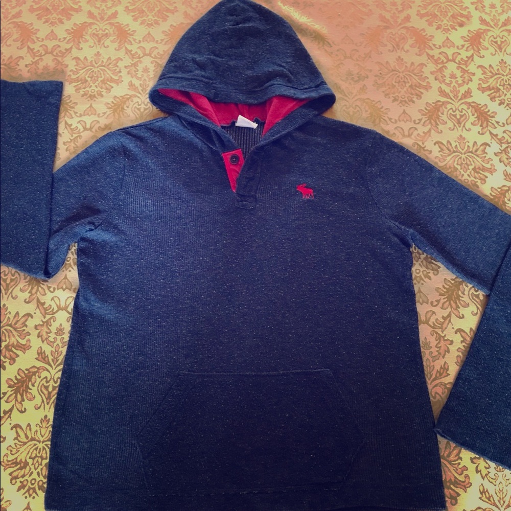 Abercrombie boys XL dark blue heathered hoodie